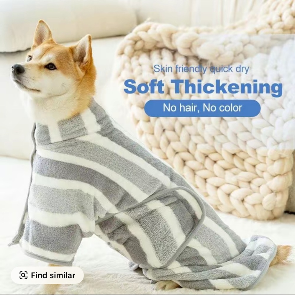 NWT Dog Bathrobe Towel